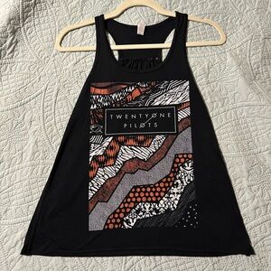 Twenty One Pilots Black and Red Graphic Tank Top